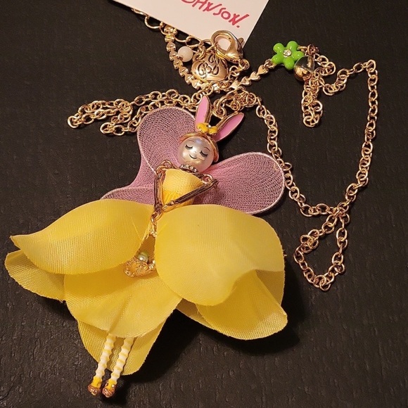 New Betsey Johnson bunny fairy necklace - Picture 6 of 17